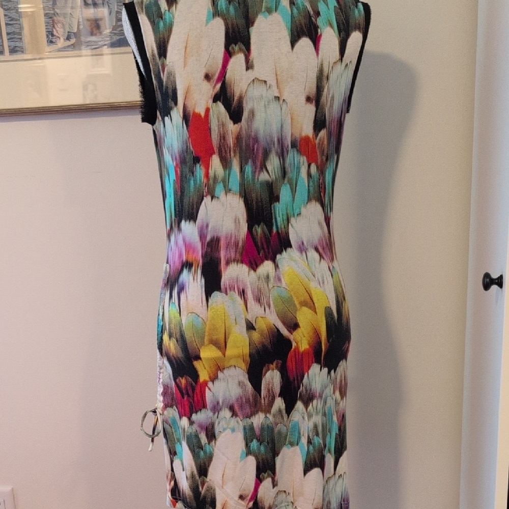 Simon Chang Multicolor Abstract Dress - Picture 7 of 12